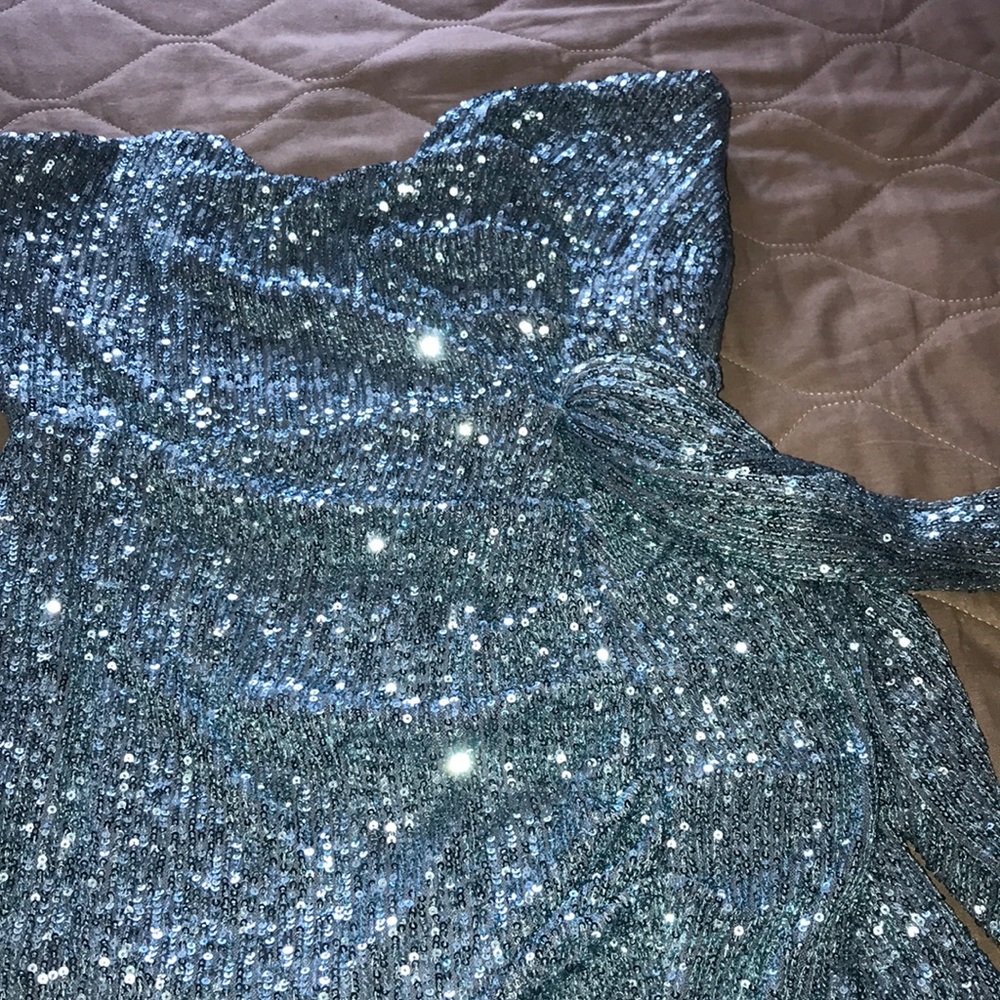 Sequins mini dress.  New sleeveless